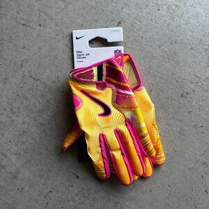 Nike Vapor Jet 8.0 Adult Football Gloves Yellow Pink White Men's XL 2024